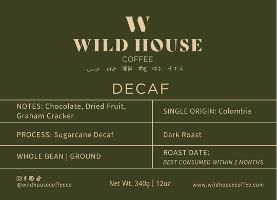 DECAF - Dark Roast - Single Origin - Colombia