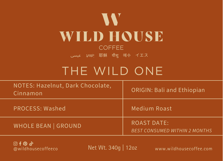 THE WILD ONE - ORGANIC MEDIUM ROAST - Ethiopian + Bali